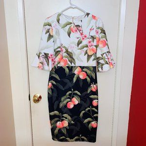 Ted Baker Ulina Peach Blossom Midi Shift Dress 2